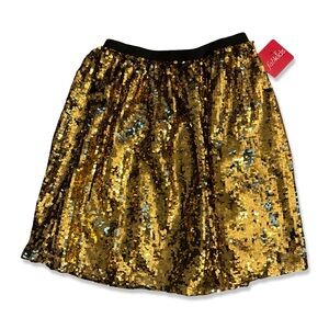 FAB KIDS Gold Sequin Skirt